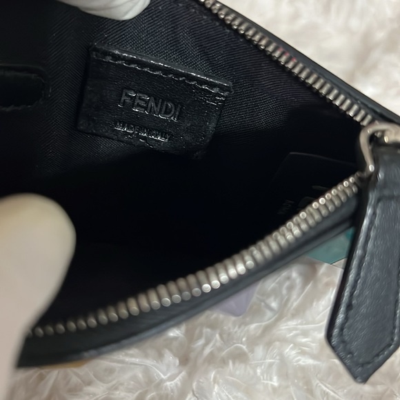 Authentic Fendi Black Leather Studded Key/Card Case EUC - Picture 7 of 16